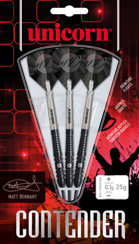 Matt Dennant 90% Tungsten Steel Tip Darts by Unicorn