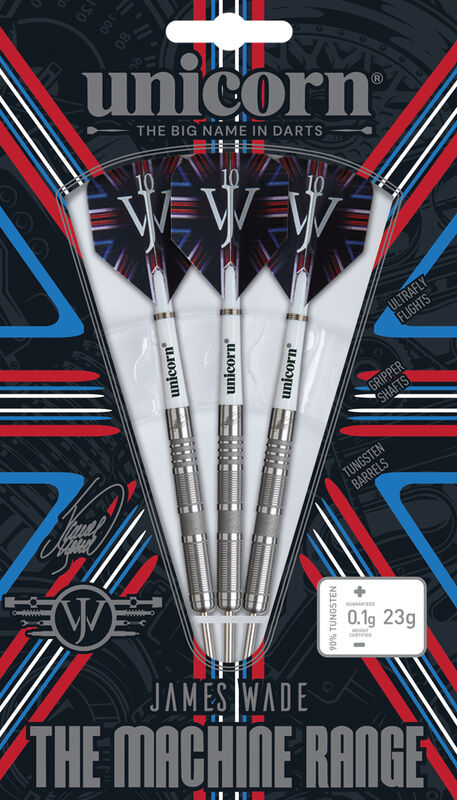 THE MACHINE JAMES WADE 2025 STEEL TIP DARTS SET 90% TUNGSTEN