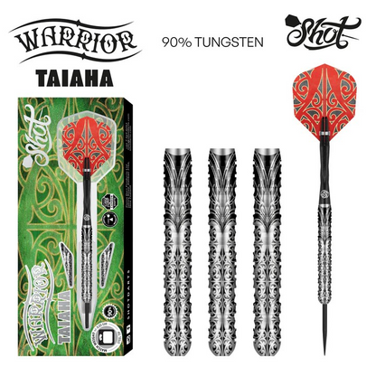 Warrior Taiaha 90% Tungsten Steel Tip Darts by Shot