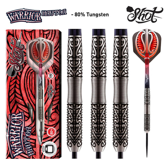 Warrior Hautoa 80% Tungsten Steel Tip Darts by Shot