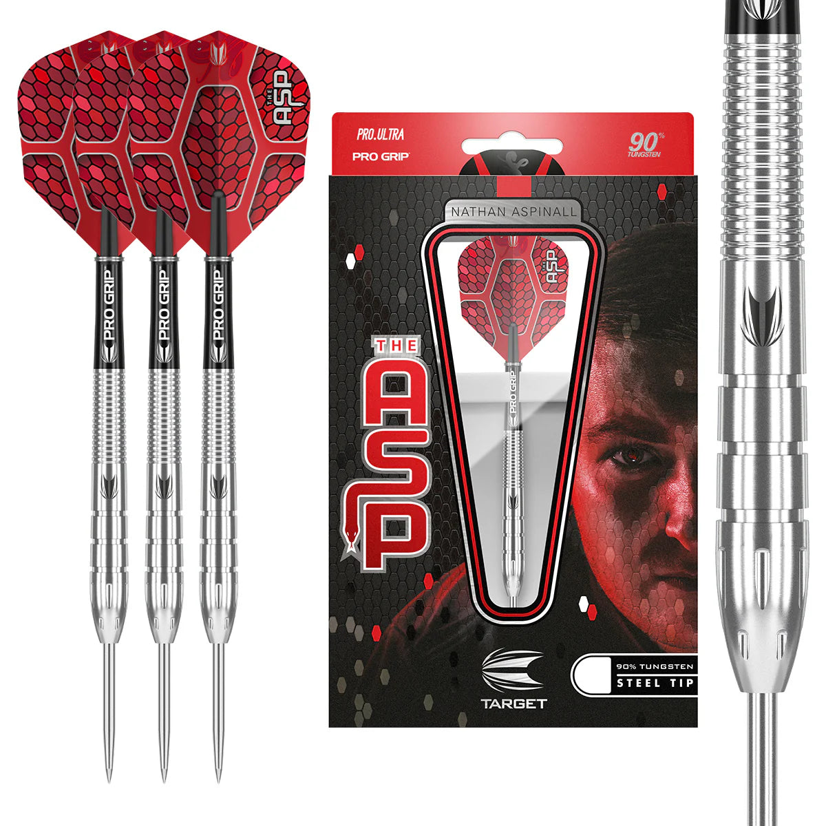 Nathan Aspinall 90% Tungsten Steel Tip Darts by Target