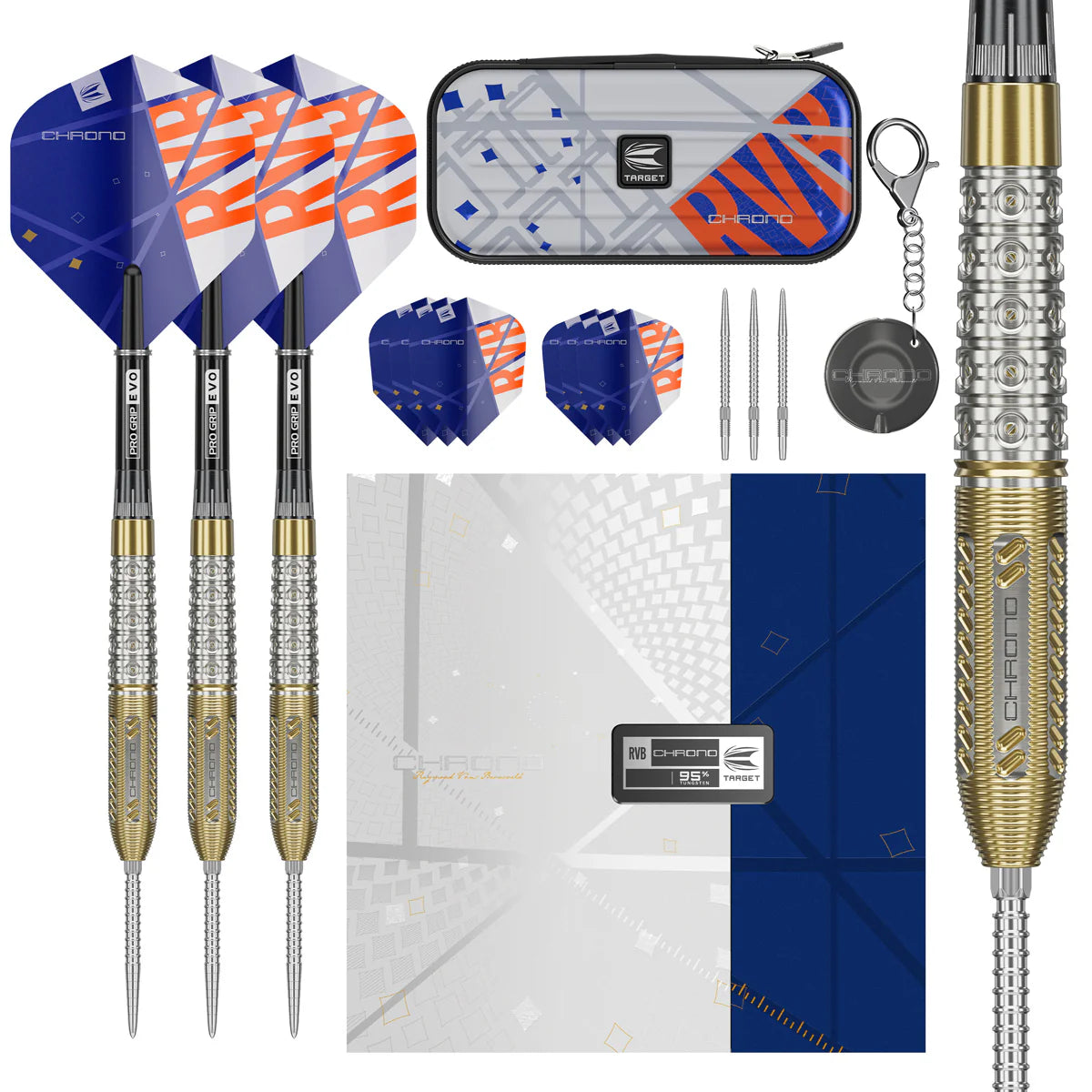 Raymond Van Barneveld Chrono 95% Tungsten SP Steel Tip Darts by Target