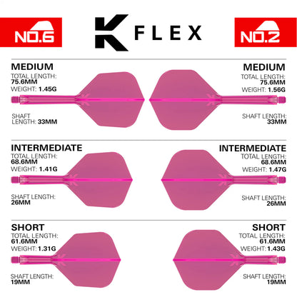 K-Flex Neon Pink No6 One Piece Dart Flights by Target