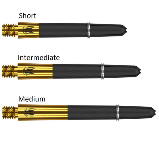 Carbon Ti Pro Gold Dart Stems / Shafts by Target