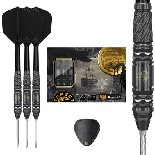 Black Marque Dragon G2 90% Tungsten SP Steel Tip Darts by Target Japan