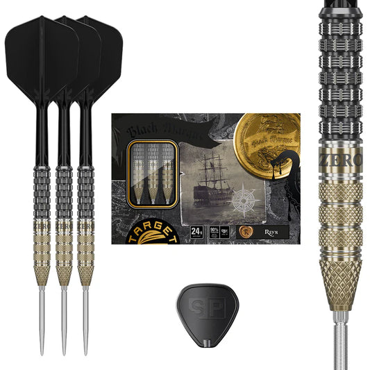 Black Marque Reyn 90% 24g Tungsten SP Steel Tip Darts by Target Japan