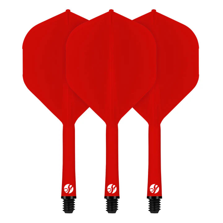 Flight Deck Red One Piece Dart Flight and Shaft System by Shot