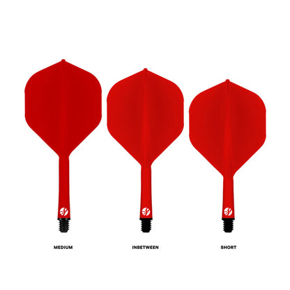 Flight Deck Red One Piece Dart Flight and Shaft System by Shot