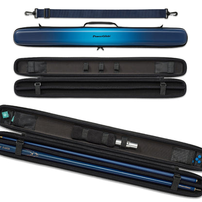 Svartur Blue 2 piece cue case